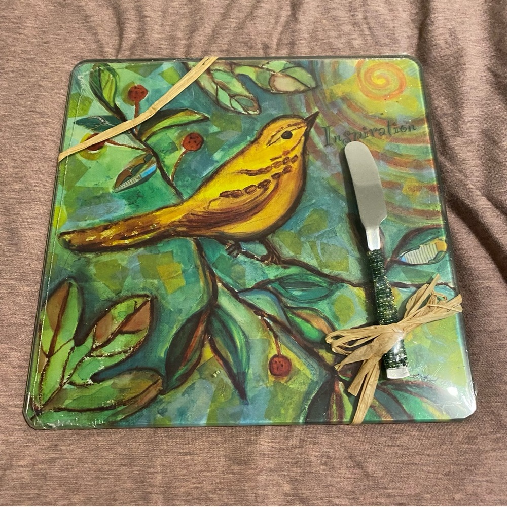 NWT Linda S. Altshuler LSARTS Bird Inspiration Serving Set / Cheese Board